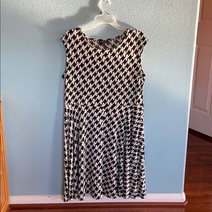black and white checkered dress